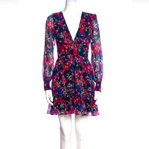 Saloni floral mini dress